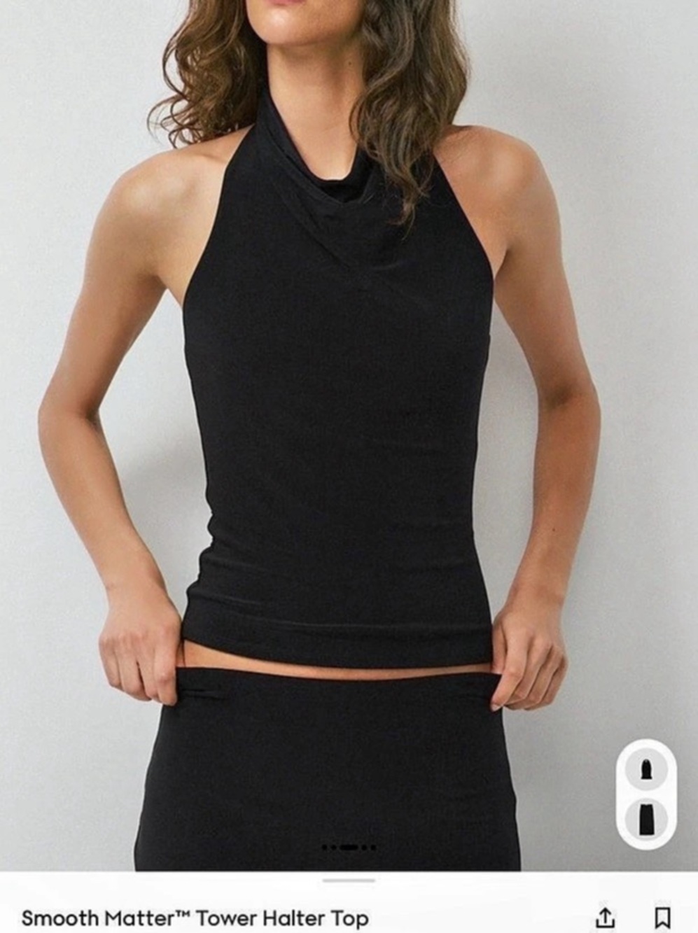 Aritzia Smooth Matter™ Tower Halter Top in Black